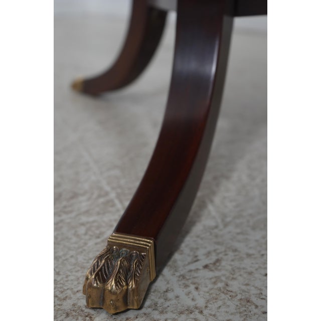 Henkel Harris Inlaid Flame Mahogany Dining Table For Sale - Image 9 of 18