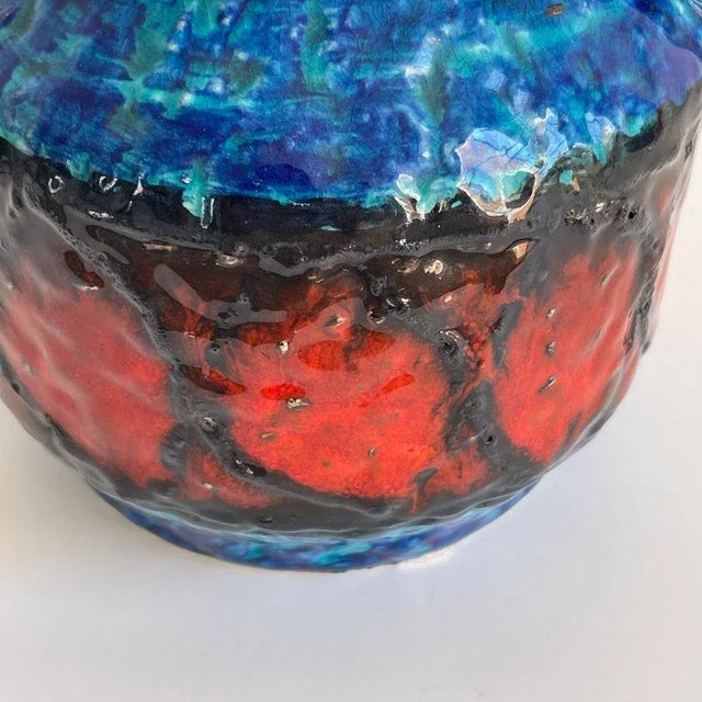 Glazed Ceramic Jug Vase by Bay Keramik, C. 1960s For Sale - Image 9 of 10