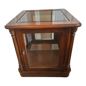 Lighted Glass Table Curio China Display Table Cabinet