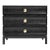 Stacked Bedside Table in Black Ceruse For Sale