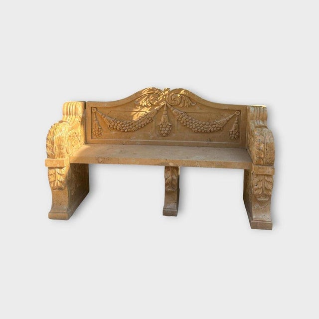 20th Century Talian Marble Bench, 1970s For Sale - Image 6 of 8