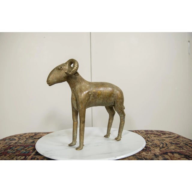 Vintage African Bronze Ram For Sale - Image 4 of 12