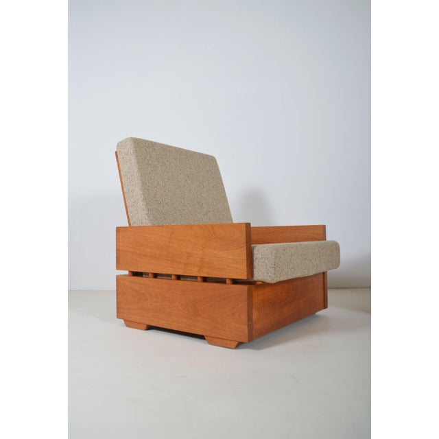 Mid-Century Modern Brutalist Armchairs in Wood, 1970s, Set of 3 For Sale - Image 3 of 12