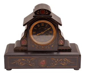 Antique Napoleon III Marble Mantel Clock by Adolf Fraaier, Amsterdam, 1900