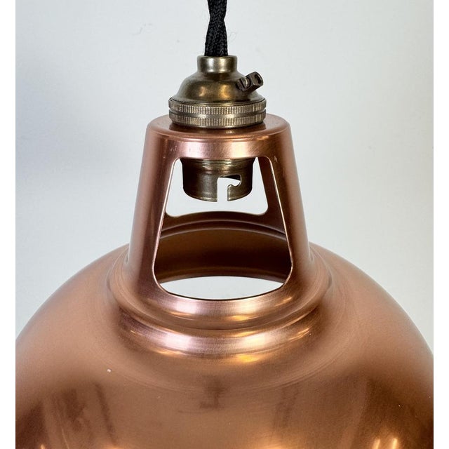 Industrial Vintage Industrial Copper Ceiling Lamp For Sale - Image 3 of 16