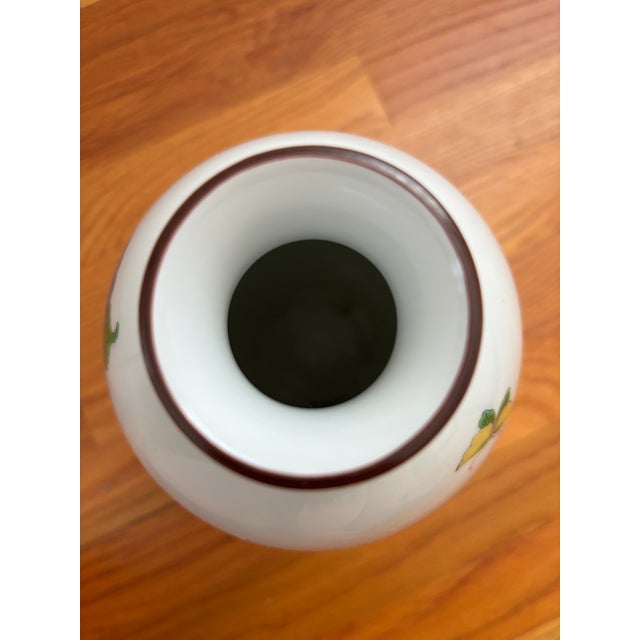 Late 20th Century Vintage Japanese Fukagawa Seiji Arita Porcelain Butterfly Vase For Sale - Image 5 of 8