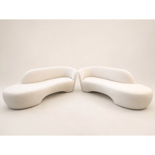 Pair of Circa 2000 Weiman Sculptural Chaise Sofas For Sale
