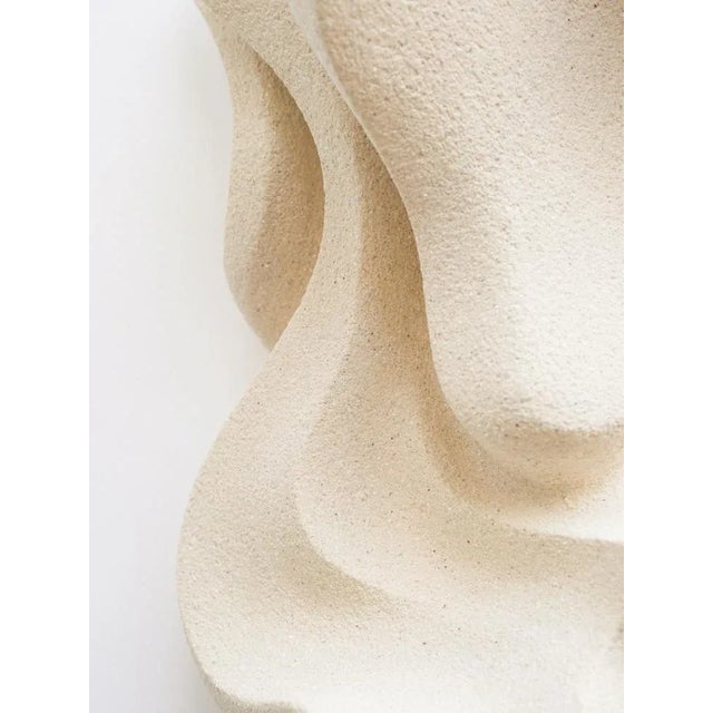 Ceramic Flowing Silence Sculpture in Stoneware Clay by Aleksandra Krasnopolska For Sale - Image 4 of 6