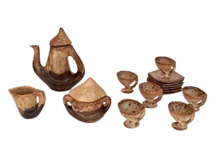 Vintage French Ceramic Tableware Set, 1970s, Set of 15