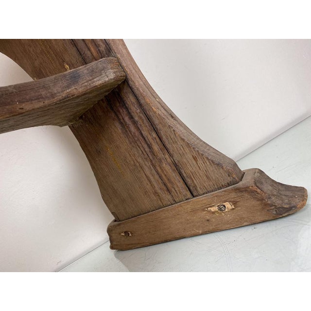 Tan Dutch Pine Farmhouse Stool, 1950 For Sale - Image 8 of 16