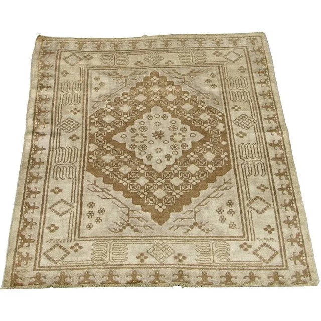 1900s Antique Uzbek Khotan Samarkand Rug-5'8'' X 4'1'' For Sale In Los Angeles - Image 6 of 6