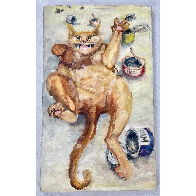 Andrzej Wróblewski, Pop Art Cat, 1960s, Oil on Canvas For Sale - Image 10 of 10