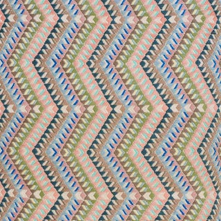 Schumacher X A Rum Fellow Amates Hand Woven Brocade Fabric in Chalked For Sale