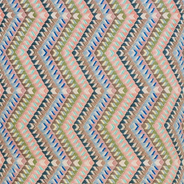 Schumacher X A Rum Fellow Amates Hand Woven Brocade Fabric in Chalked For Sale