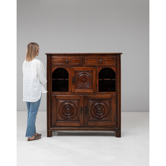 19th Century French Neo-Basque Wooden Buffet in Original Patina For Sale - Image 18 of 18