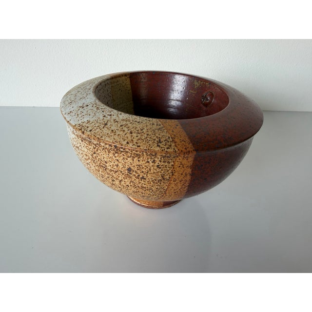 Ted Randall (Alfred, Ny, 1914–1985) Organic Studio Pottery Pedestal Vessel For Sale - Image 12 of 12