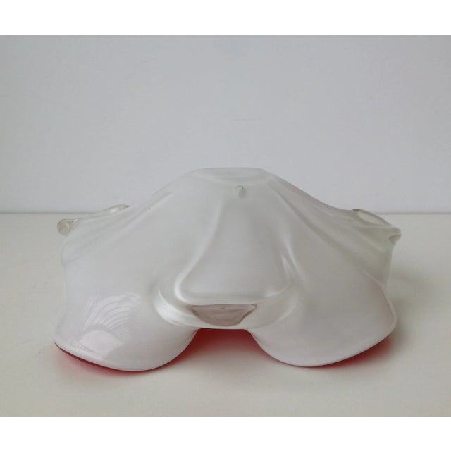 Italian Murano Large Sommerso Triple Cased Bowl For Sale - Image 9 of 11