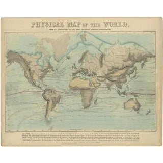 Antique Map of the World by Reynolds, 1849 For Sale