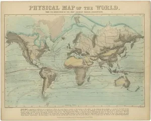 Antique Map of the World by Reynolds, 1849
