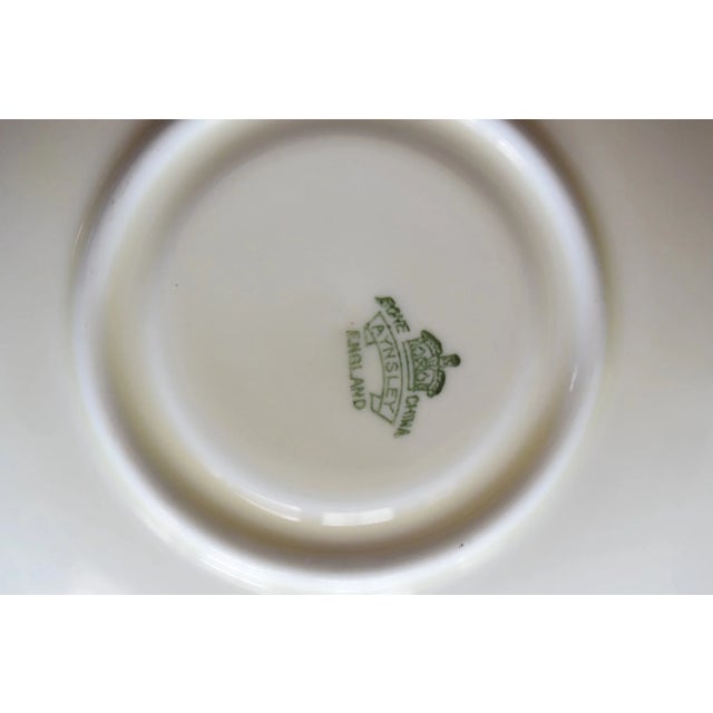 Burnt Orange Mid 20th Century Aynsley Bone China Teacup & Saucer For Sale - Image 8 of 9
