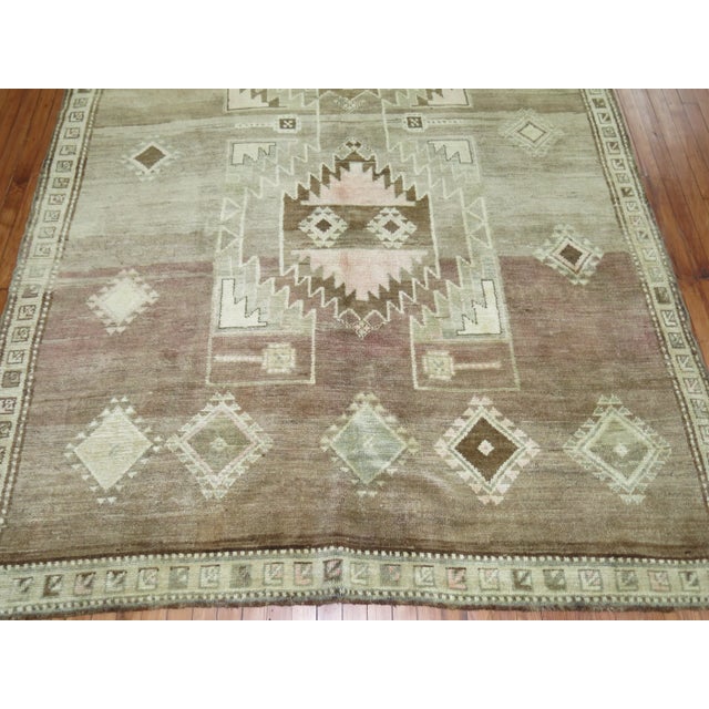Tribal Tribal Mid 20th Century Turkish Rug, 6'9'' X 12'2'' For Sale - Image 3 of 6