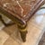 Brick Red Antique Louis XVI Marble Top Intricately Carved Gilt Wood Table For Sale - Image 8 of 9