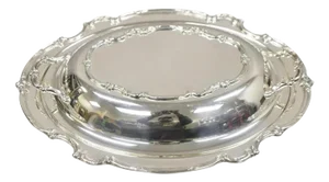 Vintage 1847 Rogers Bros Reflection Silver Plated Covered Vegetable Dish
