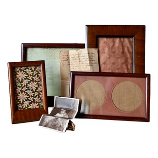 Art Deco French Wooden Photo Frames, 1930s, Set of 4 For Sale