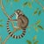 Sanderson Ringtailed Lemur Wallpaper in Teal - a Sample For Sale