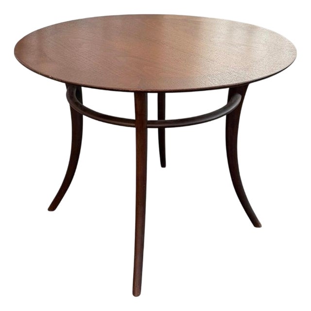 1950s Round Saber Leg Klismos Side Table by t.h. Robsjohn-Gibbings for Widdicomb For Sale