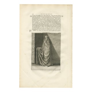Cornelis De Bruyn, Persian Woman in Veil Travel, 1704, Engraving For Sale
