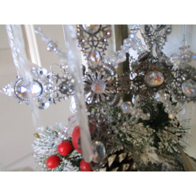 Old Replica of Antique First Artificial Christmas Tree With Ornaments Rare Find 36" For Sale - Image 15 of 16