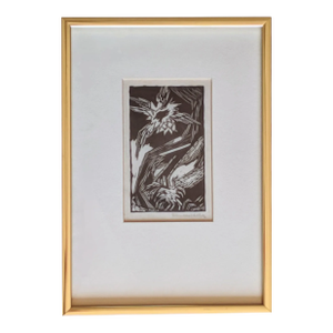 Early 20th Century Abstract Linocut Pencil Signed by Helen West Heller