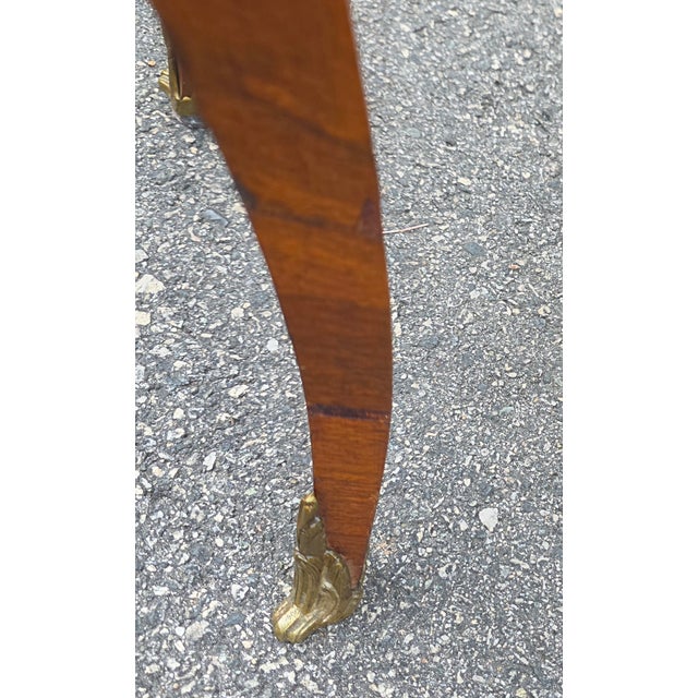 Wood 19th Century French Louis XV Revival Console Table With Fine Parquetry & Ormolu Mounts For Sale - Image 7 of 11