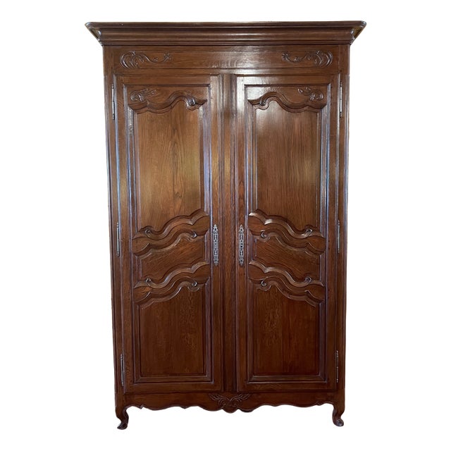 19th Century Louis XV Oak Wardrobe For Sale