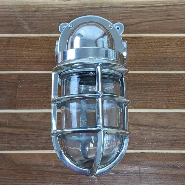 Nautical Nautical Wall Sconce, Aluminum (No Cover) For Sale - Image 3 of 4