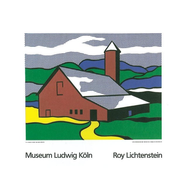 1989 Roy Lichtenstein 'Red Barn II (1969)' Pop Art Multicolor,Green