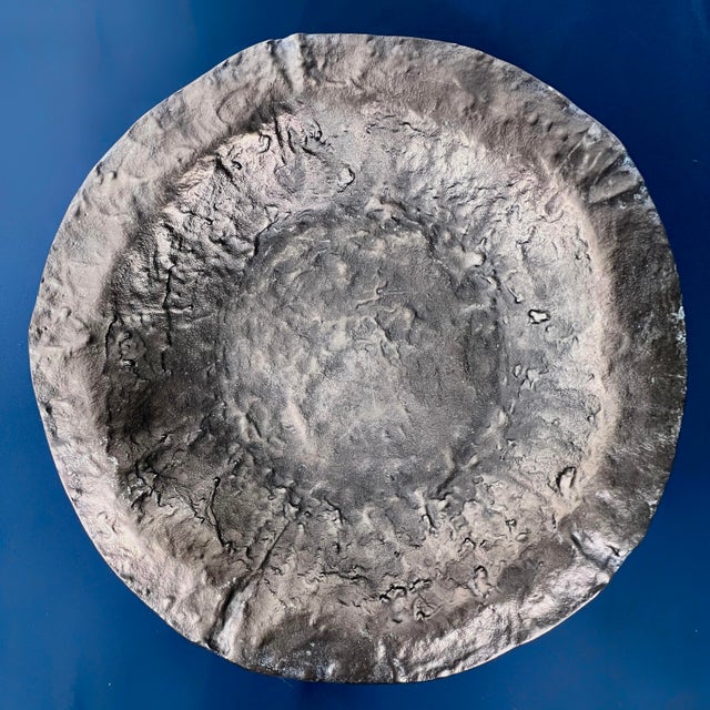 Metal Mid-Century Modern Brutalist Cast Volcano Centerpiece Bowl For Sale - Image 7 of 11