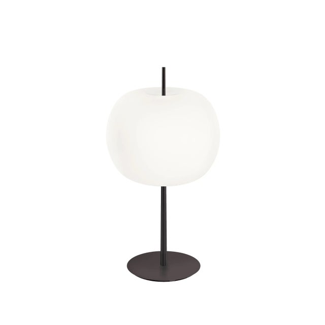 Kushi Xl' Opaline Glass and Brass Table Lamp for Kdln For Sale In Los Angeles - Image 6 of 9