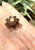 Brown 14k Gold Smoky Quartz and Pearl Floral Cocktail Ring Vintage For Sale - Image 8 of 8