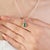 Dainty Natural Emerald Pendant in 925 Sterling Silver For Sale - Image 4 of 11