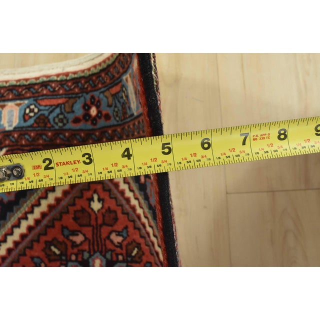 Roodbar Runner 2’6” X 12’8” Red Wool Vintage Traditional Hand-Knotted Rug For Sale - Image 11 of 13