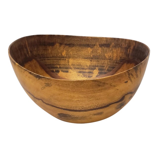 Hand Carved Wooden Bowl From Haiti For Sale