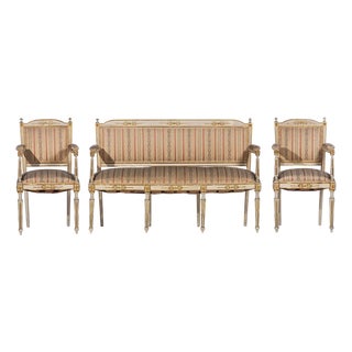 French Chairs and Sofa, Set of 3 For Sale