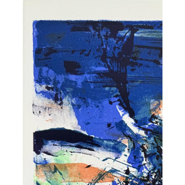 Zao Wou-Ki, Hommage à San Lazzaro, 1975, Lithograph, in Flawless conditions. Designed 1970 to 1979