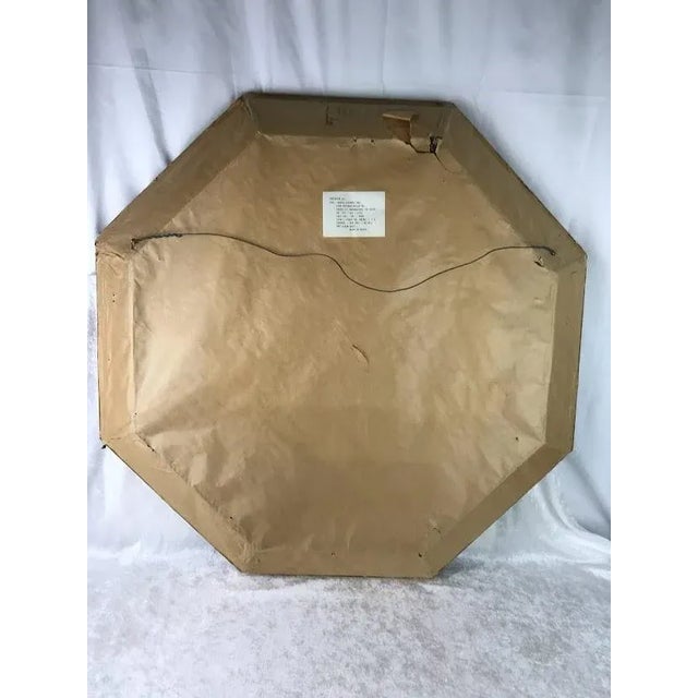 Early 19th Century French Provincial Romantic Couple / Love Tapestry Wall Art in Dimensional Golden Octagon Frame For Sale - Image 10 of 12