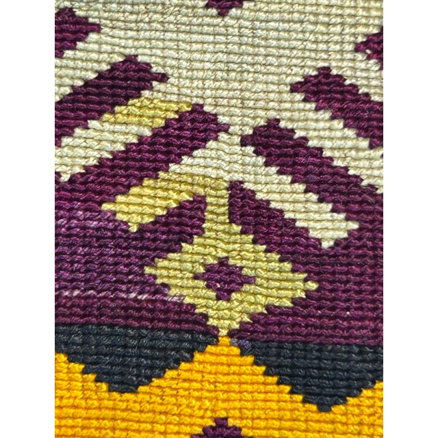 Late 19th Century Antique Yomut Turkmen Spindle Bag Igsalyk Long Tassels Multicolor Wool For Sale - Image 5 of 10