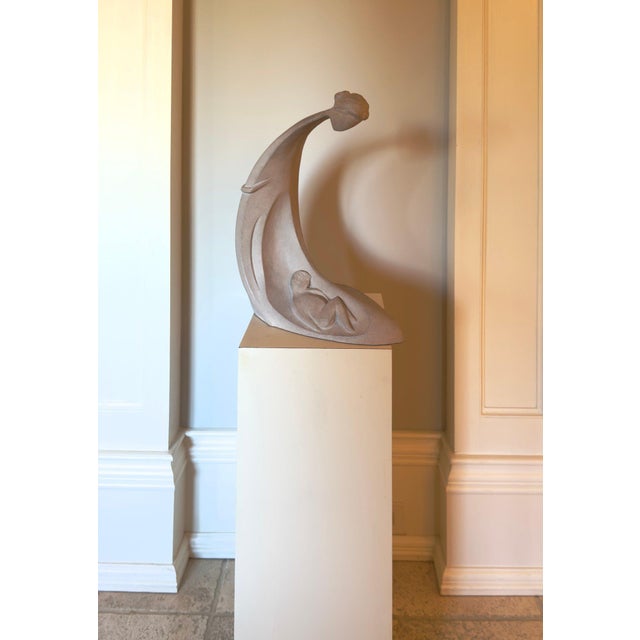 Vintage 1980 David Fisher for Austin Productions Beginnings Mother and Child Large Sculpture For Sale In Portland, ME - Image 6 of 10