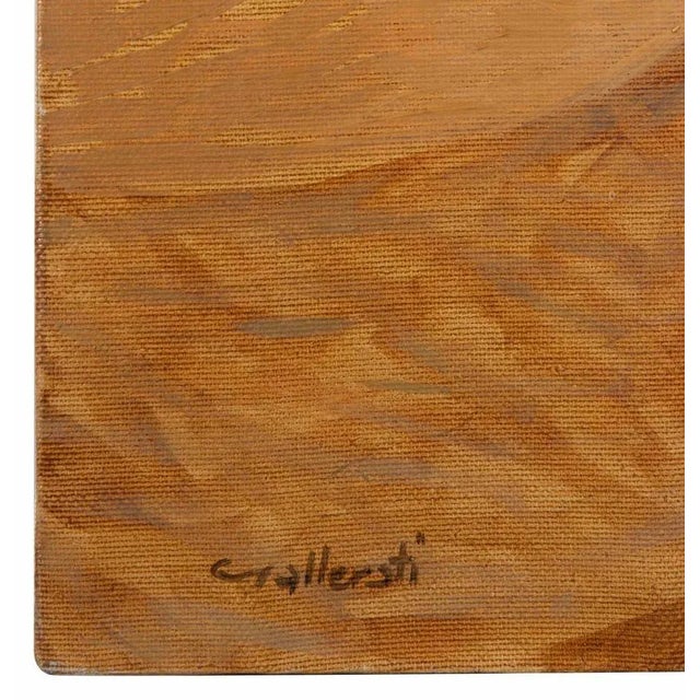 Contemporary Alberto Gallerati, The Pointing Angel Takes You to the Sea, 1980s, Oil Painting For Sale - Image 3 of 7