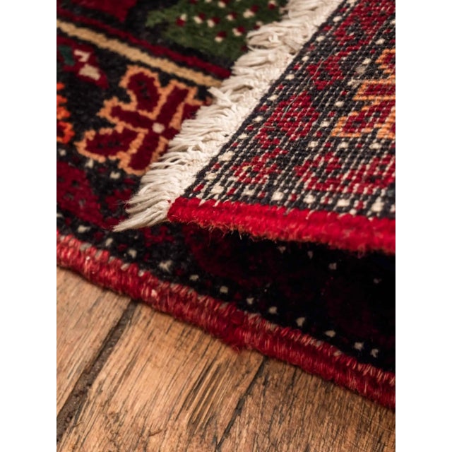 Textile Afshar Rug with Peacocks For Sale - Image 7 of 8